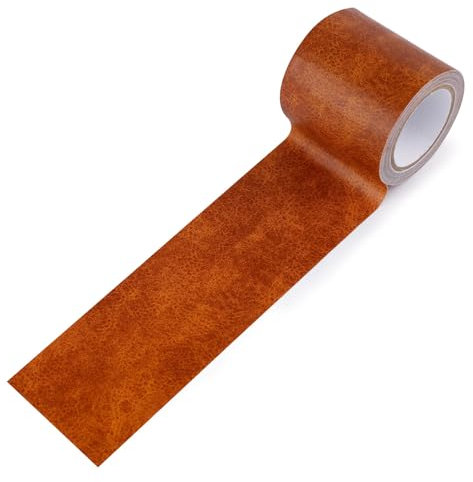 Wood Grain Repair Tape, 2.2 Inch x 15ft Wood Colored Trim Wood Effect Duct Tape Self-adhesive Simulated Wood Patch Tape for Tables, Doors, Windows, Floors (Copper Color)