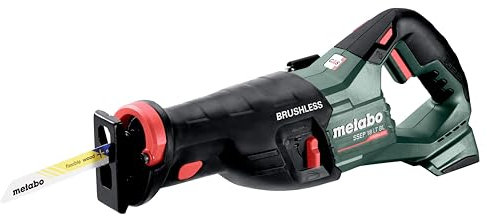 Metabo Akku-Säbelsäge 18 LT BL, 18 V, Hubzahl 0-3000 / min, Sägeblatthub 32 mm, mit Softgrip-Griff, Säge 601617850