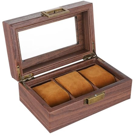 PACKOVE Uhr Aufbewahrung holzkiste uhrenaufbewahrungsbox uhrenhalter uhrenständer schmuckschatulle holz Aufbewahrungsbox für Schmuck Herrenuhren Uhrengehäuse für Männer Lagerung Fall