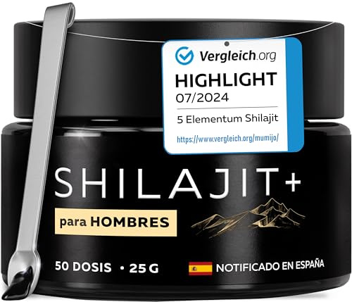 Original Shilajit Himalaya Harz gereinigt 25g – 87+ Mineralien, 82% Fulvinsäure Mumijo Shilajit Hochdosiert I 60 Tage Sonnen-Trocknung I Traditionelle Handernte Inkl. 500mg Dosierlöffel