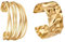 JENCVNL 2 Stück Gold Manschette Armreif für Damen, Gold Offen Armreif Breiter Armbänder Armreife für Damen Mädchen (Golden Set 1)
