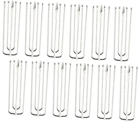 FUNOMOCYA 40St Haken aus Edelstahl Gardinenhaken Austausch der Jalousienschienen Haken für Duschvorhänge weiße Accessoires büroradio bürolocher Haken für Vorhang 4-Zinken-Haken Kupfer Silver