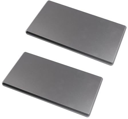 UFURMATE Lot de 2 plaques murales vierges en plastique gris foncé sans vis pour prises ou interrupteurs non utilisés