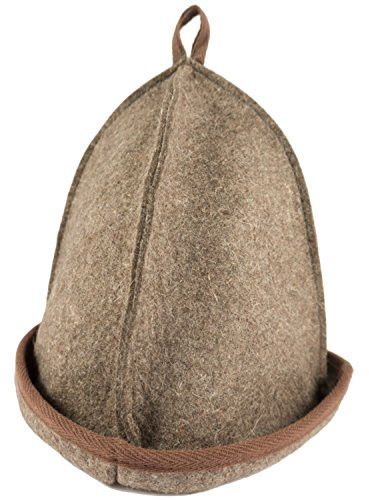 DIYer - Sombrero para sauna - sombrero motivo marrón premium - para una cabeza pequeña - 100% algodón - gorra de fieltro para sauna