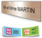 DECOHO - Plaque boîte aux Lettres personnalisée adhésive 100x25mm - Plastique résistant - cuivre, 1 Ligne, Stickers Stop Pub offerts - Cuivre