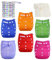 Kolo 6er set wiederverwendbaren Windeln + 6 Waschbare Stoffwindel einlagen bambus + Windeltasche für unterwegs, Unisex verstellbare Stoffwindeln, Mehrwegwindeln babys