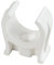 fiXte 15mm (5/8 inch) Plastic Pipe Clip White Snap in Design. Single Screw Fixing. (10)