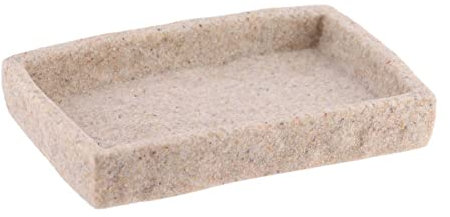TENDANCE Porte-Savon en résine Beige Aspect Pierre