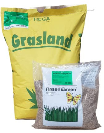 HEGA Grasland Rasensamen Berliner Tiergarten Rasen Samen Grassamen (7,5 kg (3 x 2,5 kg))