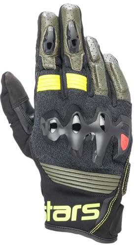 Alpinestars Motorradhandschuhe kurz Motorrad Handschuh Halo LT Handschuh kurz grün 3XL, Herren, Enduro/Adventure, Ganzjährig, Leder/Textil