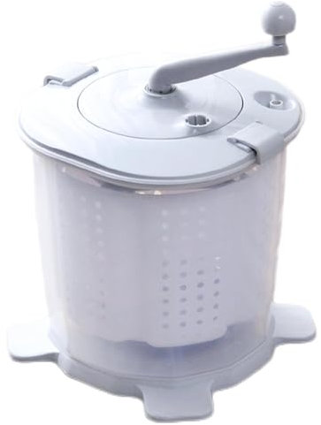 Generic Grey 2kg Hand Crank Washer - 1200rpm Speed, Top Load, Highly Efficient, Space Saving, Portable, Non-Residential, Manual, Low dB, Quick Wash, Perfect for RVs, Camping, Apartments, Dorms