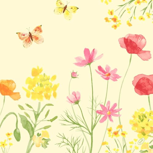 Duni Klassik Servietten Poppy Field 50 Stück 1er Pack