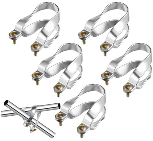 Purlin Bracket Clamps, Aluminium Greenhouse Clamps - Pipe Connector Bracket Clamps for Greenhouse Purlin, Garden Hoop, Greenhouse Frame