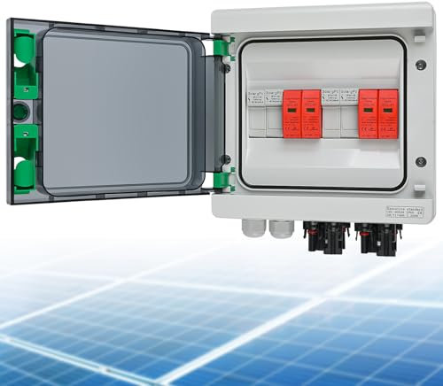 SROCHN Überspannungsschutz PV DC 32A 1000V Blitzschutz IP65 Wasserdicht 2 Strings 8 Module Solar PV Anschlusskasten
