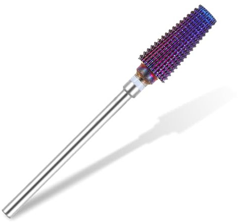 Oruola Embouts de ponceuse à ongles professionnels 5 en 1 pour ponceuse à ongles, fraise pour ongles en gel, carbure de tungstène, carbure de tungstène, fraise électrique 3/32, pour manucure