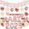 Fangleland ABI 2025 Deko Rosegold, Abitur Deko 2025, Party Deko Bestandene Prüfung mit ABI Luftballons Banner Schärpe für Abschlussfeier Party Dekoration Graduierung Deko Rosa