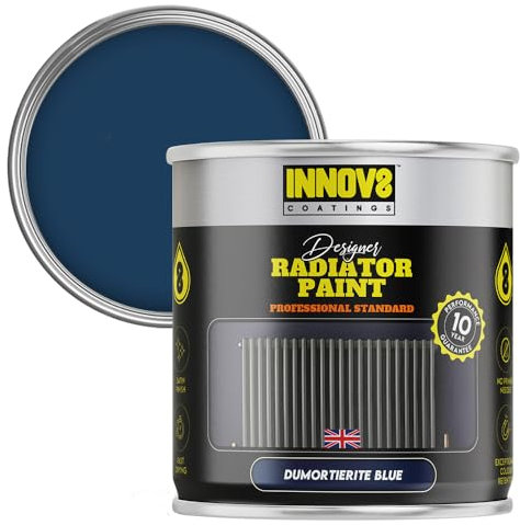 INNOV8 COATINGS GARAGE DOOR PAINT - 750 ml - DIY - NO PRIMER OR TOP COAT - SATIN - FAST DRY - EXTERIOR DOOR PAINT - Metal & uPVC - Dumoterite BLUE - Garage and Industrial Roller Shutters Paint