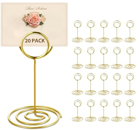 WILLIZTER Gold Table Number Holders, 20PCS