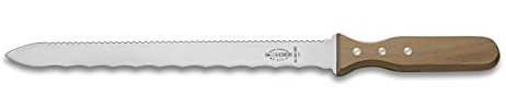 F. DICK Cuchilla aislante de doble filo (longitud de la hoja: 28 cm, hoja dentada + hoja de sierra, cuchillo para materiales aislantes compactos/inflexibles, mango de madera) 60390280