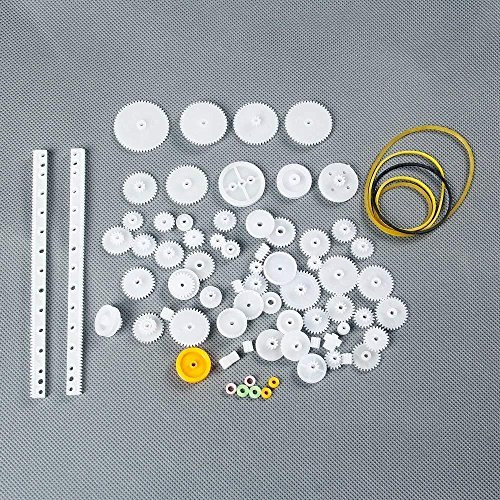DollaTek 75 Zahnräder von Kunststoff-Paket Motor Getriebe Mangel Roboter Zubehör Tech DIY
