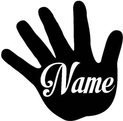 HR-WERBEDESIGN 1x Aufkleber Handabdruck Wunschname on Board Hangover Baby Auto Kind fährt mit