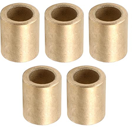 Othmro Selbstschmierende Öllager-Hülsen, Hülsen, Pulver, Metallurgisches Zinn, Bronze, 8 mm Bohrung x 12 mm Außendurchmesser x 15 mm Länge, 6 Stück