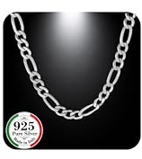 QUADRI - Kette Herren Silber | Silberkette 925 Silber | Halskette Herren | 7 mm Herren Kette - Schmuck Männer Made in Italy - 46/66cm