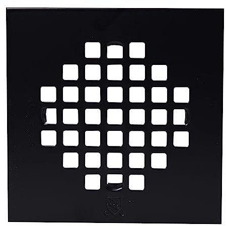 Westbrass D206-SQG-62 Duschablaufabdeckung, quadratisch, 10,2 cm, Mattschwarz