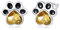 Pfoten Ohrstecker 925 Sterling Silber Hundepfote Ohrstecker Paw Print Ohrstecker Tier Ohrringe Hypoallergene Ohrstecker Geschenk Schmuck für Damen Mädchen (Gold)