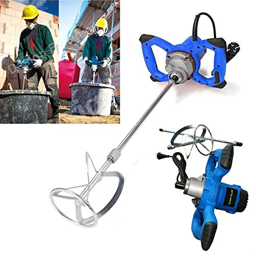 Batidor Eléctrico de Pintura, Agitador para Pintura y Argamas 2600W, Mezclador de Mortero Portátil, Mezclador Industrial de Alta Potencia, 6 Velocidades Ajustables