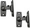QCAA 2.5 Heavy Forged Solid Brass Door Latch, 90 Degree Right Angle Door Latch Buckle for Doors & Windows, Matte Black, 2Pack, Made in Taiwan