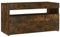 vidaXL TV Schrank mit LED-Leuchten Lowboard TV Möbel Tisch Board Sideboard Fernsehschrank Fernsehtisch HiFi-Schrank Räuchereiche 75x35x40cm