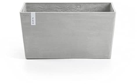 ECOPOTS Fioriera Rettangolare Paris 80X38 H40 White Grey
