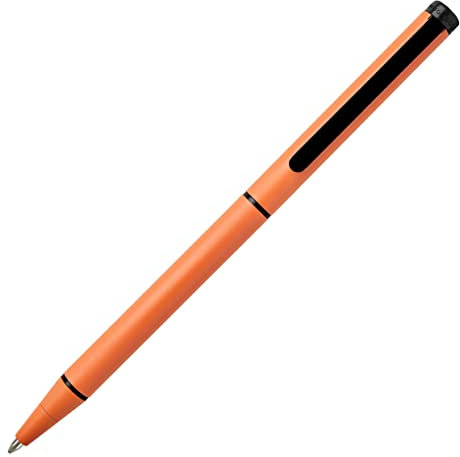 Hugo Boss Cloud Kugelschreiber aus Messing in der Farbe Papaya Orange Matt, Länge: 14cm, Minenfarbe: Blau, HSF3904U