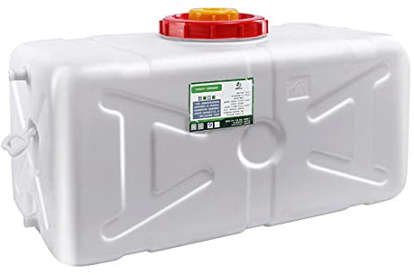 BNALU Jericane Eau Réservoir d'eau Extérieur avec Robinet 30L/45L/70L/140L Accueil Seau Extérieur Réservoir en Plastique Épais Réservoir d'eau Car Portable Carré Seau en Plastique(Size:30L)