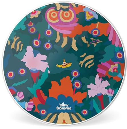 Evans Beatles Bass Drum Head - Yellow Submarine Resonant Bass Drumhead - Under the Sea, 20 inch