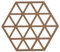 Zone Denmark Triangles Topfuntersetzer/Untersetzer für Töpfe, Silikon, 16 x 14 cm, Almond