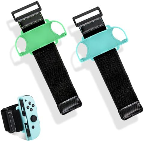 KSJEHW 2 Stücke Armbänder für Just Dance 2024 2023 2022 für Zumba Burn It Up - Verstellbarer Elastischer Armband für OLED Tanzspiele, Fitness, Boxen, Bänder für Erwachsene und Kinder