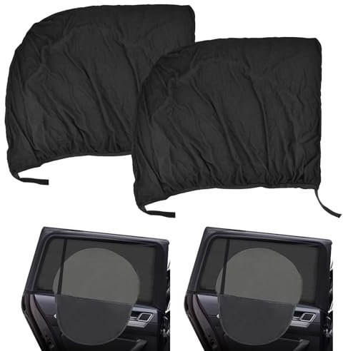 CODIRATO 2 PCS Parasol Coche para Ventana Lateral Trasera, Mosquitera de Doble Tejido, Protección Infantil Contra Rayos UV y Privacidad