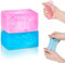 LovesTown 4 x Stressbälle, 4 Farben, große Eiswürfel, Quetschbälle, sensorisches Spielzeug für Partytüten, Urlaub, Büro, 5,1 x 3,6 x 4,1 cm
