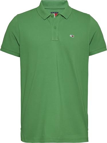 Tommy Jeans Men's TJM Slim Placket Polo Ext Dm0Dm20676 S/S, Green (Coastal Green), L