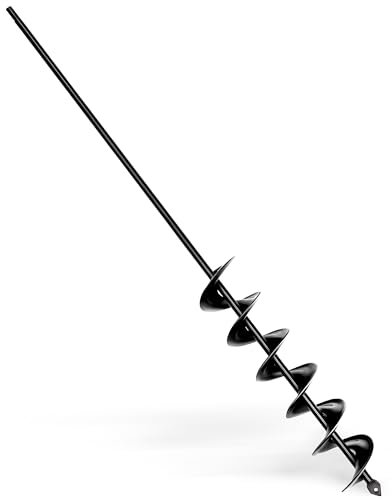 5x80cm Erdbohrer für Bohrmaschine,Pflanzbohrer für Akkuschrauber,Grabungswerkzeug zum Pflanzen,Schwerlast Blume Pflanzgefäße Schnecke zum Löcher Graben,Erdbohrer für Zaunpfosten