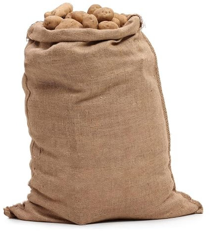 Sackleinen -Gunny -Taschen - Sack -Sack -Rennsack | Leinenkartoffelsäcke Gemüse | 27,56 Zoll große Kartoffelsäcke | Rennsäcke für Rasenspiele im Freien, Ostern, 4. Juli, Halloween, Geburtstagsfeier