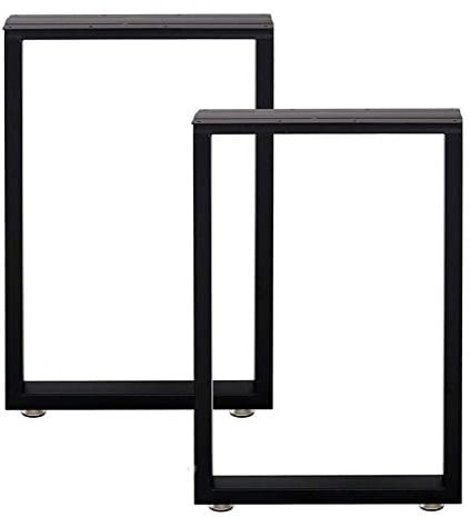 Set of 2 Sturdy Industrial Style Metal Table Legs for DIY Projects Ideal for Benches Desks Dining Tables Coffee Tables – Durable Wrought Iron Table Base Design