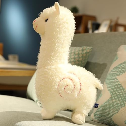 ZesGlyxyr Alpaca peluche 25cm, Peluche Lama, Bianco-Simpatico Peluchetto con Imbottitura Morbida per Giochi e Coccole, Regalo di Compleanno per Bambini