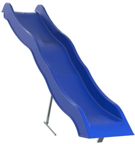 LoogCape Kinderrutsche Blau 210x40 cm aus Polypropylen für Kinder im Außenbereich geeignet, kompatibel mit Spielturm, Klettergerüst, Garten Spielzeug für Kinder ab 3 Jahre, robust und langlebig