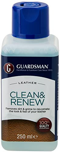 Guardsman Clean & Renew Leather Cleaner Spray, 250ml - Leather Cleaner to Rejuvenate, Remove Dirt & Grime from Leather Apparel, Auto Interiors Furniture, Handbags, Shoes & Boots, Car Seats and More