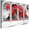 murando Wandbild Mega XXXL Fensterblick Einteiliger XXL-Format Kunstdruck zur Selbstmontage Leinwandbilder moderne Bilder DIY Wanddekoration Wohnung Deko Natur Baum rot grau