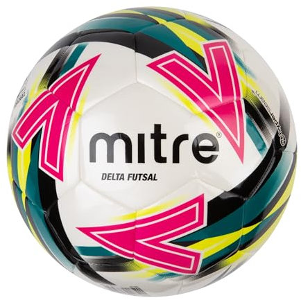 Mitre Delta Professional Futsal Fußball, Weiß/Rosa, 4