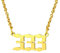 FindChic goldener Engelszahl Anhänger 333 Damen Mädchen Nummer Charm Anhänger Halskette Freundschaftskette Partnerkette